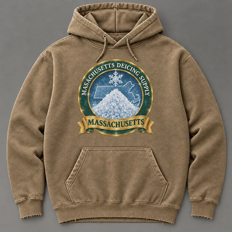 Massachusetts Deicing Supply hoodie with state badge